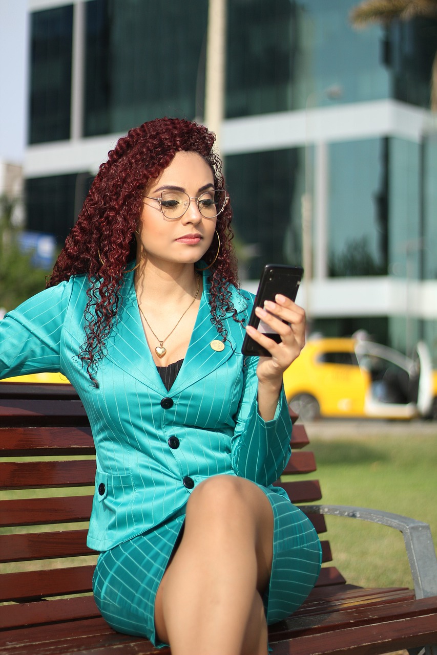 woman, business, cellular